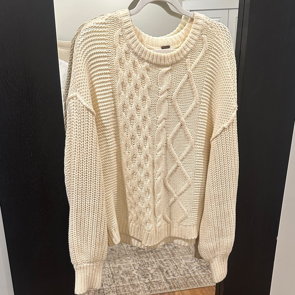 Cozy Cream Cable Knit Sweater